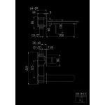 STEINBERG SERIA 205 Bateria umywalkowa jednouchwytowa podtynkowa element zewnętrzny Chrom 205.1814.3 / 20518143