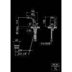 STEINBERG SERIA 230 Bateria bidetowa z korkiem Chrom 230.1301 / 2301301