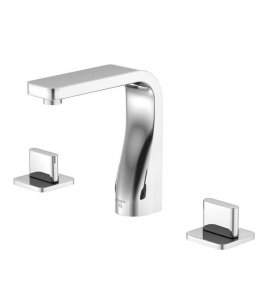 STEINBERG SERIA 230 bateria umywalkowa 3-otworowa nablatowa z korkiem Chrom 230.2000 / 2302000