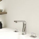 STEINBERG SERIA 230 bateria umywalkowa 3-otworowa nablatowa z korkiem Chrom 230.2000 / 2302000