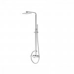 STEINBERG SERIA 230 Zestaw prysznicowy z baterią termostatyczną i deszczownicą 200x145 mm Chrom 230.2721 / 2302721