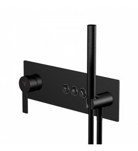 STEINBERG SERIA 390 Bateria natryskowa podtynkowa 4-drożna Czarny mat 390.2232.S / 3902232S