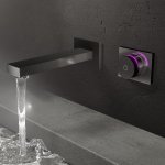 STEINBERG SERIA 390 iFlow Bateria umywalkowa podtynkowa w pełni elektroniczna Czarny mat 390.1816.S / 3901816S