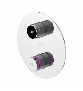 STEINBERG SERIA 390 iFlow Bateria wannowo-natryskowa podtynkowa w pełni elektroniczna z wyświetlaczem Chrom 390.4110 / 3904110