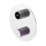 STEINBERG SERIA 390 iFlow Bateria wannowo-natryskowa podtynkowa w pełni elektroniczna z wyświetlaczem Chrom 390.4110 / 3904110