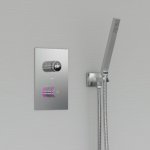 STEINBERG SERIA 390 iFlow Bateria wannowo-natryskowa podtynkowa w pełni elektroniczna z wyświetlaczem Chrom 390.4126 / 3904126