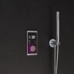 STEINBERG SERIA 390 iFlow Bateria wannowo-natryskowa podtynkowa w pełni elektroniczna z wyświetlaczem Chrom 390.4645 / 3904645