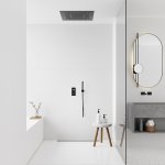 STEINBERG SERIA 390 iFlow Bateria wannowo-natryskowa podtynkowa w pełni elektroniczna z wyświetlaczem Czarny mat 390.4645.S / 3904645S