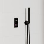 STEINBERG SERIA 390 iFlow Bateria wannowo-natryskowa podtynkowa w pełni elektroniczna z wyświetlaczem Czarny mat 390.4645.S / 3904645S