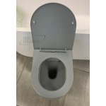   Galatea Design Bulat Miska WC z deską wolnoopadającą wisząca 49x37x37 cm Cement Grey matt/Jasny szary mat GDB2342MH W MAGAZYNIE!!
