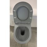   Galatea Design Bulat Miska WC z deską wolnoopadającą wisząca 49x37x37 cm Cement Grey matt/Jasny szary mat GDB2342MH W MAGAZYNIE!!
