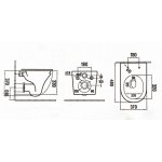 Galatea Design Bulat Miska wisząca SwirlFlush z deską wolnoopadającą 49x37 cappuccino matt/beżowy mat GDSF805MC W MAGAZYNIE !!!
