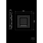 STEINBERG SERIA 390 Deszczownica Sensual Rain 600x600 mm Stal Szlachetna Polerowana 390.6610 / 3906610