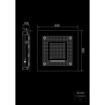 STEINBERG SERIA 390 Deszczownica Sensual Rain z diodami LED 600x600 mm Czarny mat 390.6620.S / 3906620S