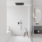 STEINBERG SERIA 390 Deszczownica Sensual Rain z diodami LED 600x600 mm Czarny mat 390.6620.S / 3906620S