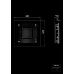 STEINBERG SERIA 390 Deszczownica Sensual Rain z diodami LED 600x600 mm Stal Nierdzewna Polerowana 390.6622 / 3906622