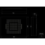 STEINBERG SERIA 390 Deszczownica Sensual Rain 600x800 mm Stal Nierdzewna Polerowana 390.6831 / 3906831