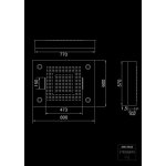 STEINBERG SERIA 390 Deszczownica Sensual Rain z diodami LED 600x800 mm Stal Nierdzewna Polerowana 390.6832 / 3906832