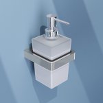 STEINBERG SERIA 420 Dozownik do mydła w płynie ścienny Biały/Chrom 420.8001 / 4208001