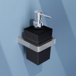 STEINBERG SERIA 420 Dozownik do mydła w płynie ścienny Czarny/Chrom 420.8002 / 4208002