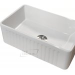 Galatea Design Sinki Hiasan Zlew jednokomorowy 76,5x46,5 cm biały z koszykiem i korkiem stalowym Biały DGKB013GW
