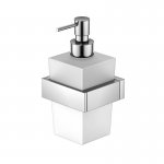 STEINBERG SERIA 460 Dozownik do mydła w płynie ścienny Biały mat/Chrom 460.8001 / 4608001