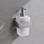 STEINBERG SERIA 460 Dozownik do mydła w płynie ścienny Biały mat/Chrom 460.8001 / 4608001