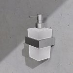 STEINBERG SERIA 460 Dozownik do mydła w płynie ścienny Biały mat/Chrom 460.8001 / 4608001