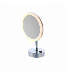 STEINBERG SERIA 650 Lusterko kosmetyczne wolnostojące z oświetleniem LED Chrom 650.9300 / 6509300