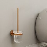 STEINBERG SERIA 660 Szczotka do WC ścienna Biały mat/Rose Gold 660.2911.RG / 6602911RG