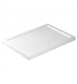 Galassia FLAT Brodzik prostokątny antypoślizgowy 100x70 cm Biały 1210