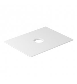 Galassia Blat ceramiczny z otworem 61x46 cm Biały połysk 2050