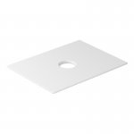 Galassia Blat ceramiczny z otworem 61x46 cm Biały połysk 2050