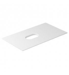 Galassia Blat ceramiczny z otworem 81x46 cm Biały połysk 2051