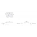 Galassia Blat ceramiczny z otworem 81x46 cm Piaskowy 2051SA