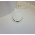 Galatea Design One Umywalka wolnostojąca Ø44xh87 cm z korkiem biały mat/czarny mat GUONE44.BMM.BL+GUPIL.WHM