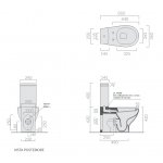 Galassia Eden Zestaw Miska stojąca do kompaktu 66x36 cm z deską zwykłą i spłuczką z mechanizmem Biały 7217+7219+7218+9010