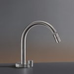CEA Giotto Bateria bidetowa jednootworowa z mieszaczem progresywnym Satin Stainless Steel GIO23S