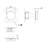 CEA Giotto Zawór odcinający ścienny zimna woda element zewnętrzny Satin Stainless Steel GIO31S