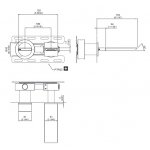 CEA BAR Bateria umywalkowa ścienna element zewnętrzny Satin Stainless Steel BAR18S