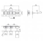 CEA BAR Bateria umywalkowa ścienna element zewnętrzny Satin Stainless Steel BAR23S