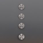 CEA BAR Bateria prysznicowa ścienna termostatyczna z 3 zaworami odcinającymi element zewnętrzny Satin Stainless Steel BAR74S