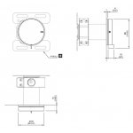 CEA Asta Mieszacz progresywny ścienny element zewnętrzny Satin Stainless Steel AST08S