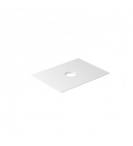 Galassia Blat ceramiczny z otworem 61x46 cm Biały mat 2050MT