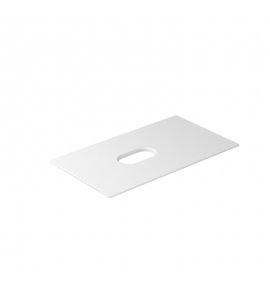 Galassia Blat ceramiczny z otworem 81x46 cm Biały mat 2051MT