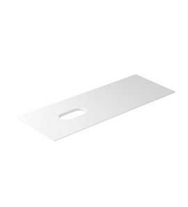 Galassia Blat ceramiczny z otworem po lewej stronie 121x46 cm Biały mat 2055MT