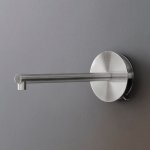 CEA Circle Bateria umywalkowa ścienna z wylewką 29 cm element zewnętrzny Satin Stainless Steel CIR02S