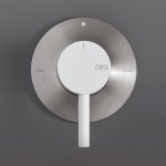 CEA Gastone Przełącznik ścienny 2-drożny element zewnętrzny Satin Stainless Steel GAS17WS
