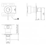 CEA Innovo Mieszacz ścienny element zewnętrzny Satin Stainless Steel INV80S