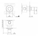 CEA Innovo Zawór odcinający ścienny ciepła woda element zewnętrzny Satin Stainless Steel INV90S